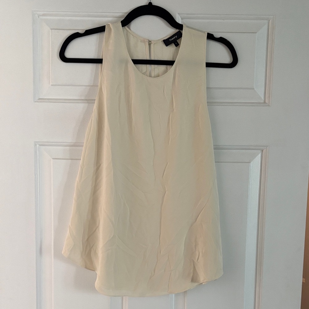 Theory Silk Sleeveless Blouse - small